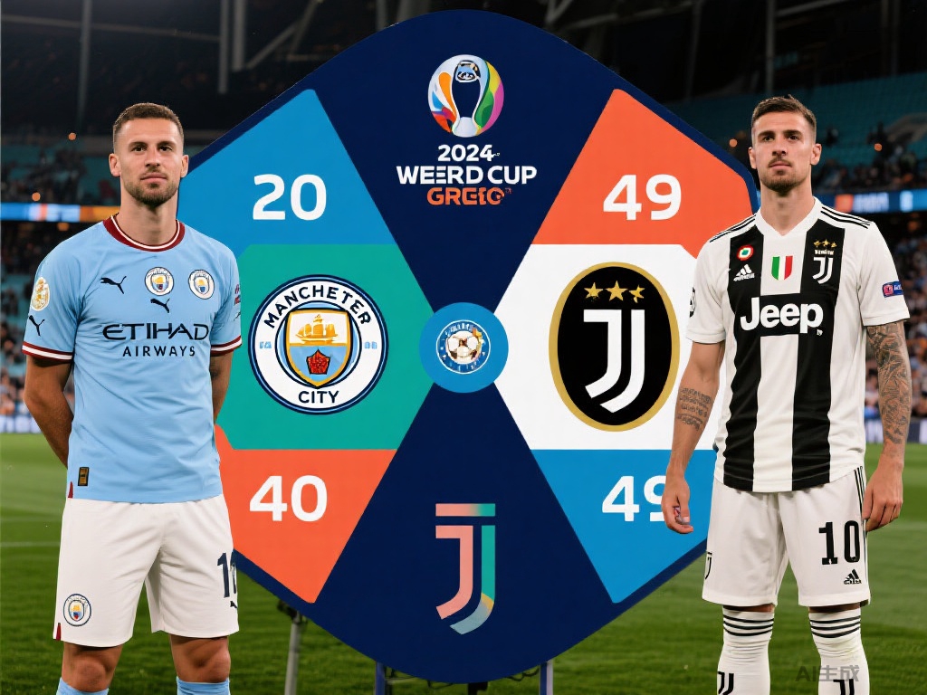 2025新世俱杯分组：迈阿密好签曼城尤文同组（2025新世俱杯抽签揭晓：迈阿密签运上佳，曼城尤文狭路相逢）